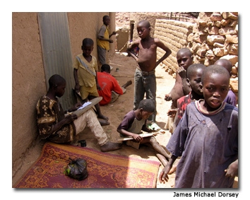 The Dogon children learn tradition from their elders without the distraction of modern-day technology.